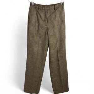 Eddie Bauer Wool Blend Plaid Tailored Trousers, Size 8